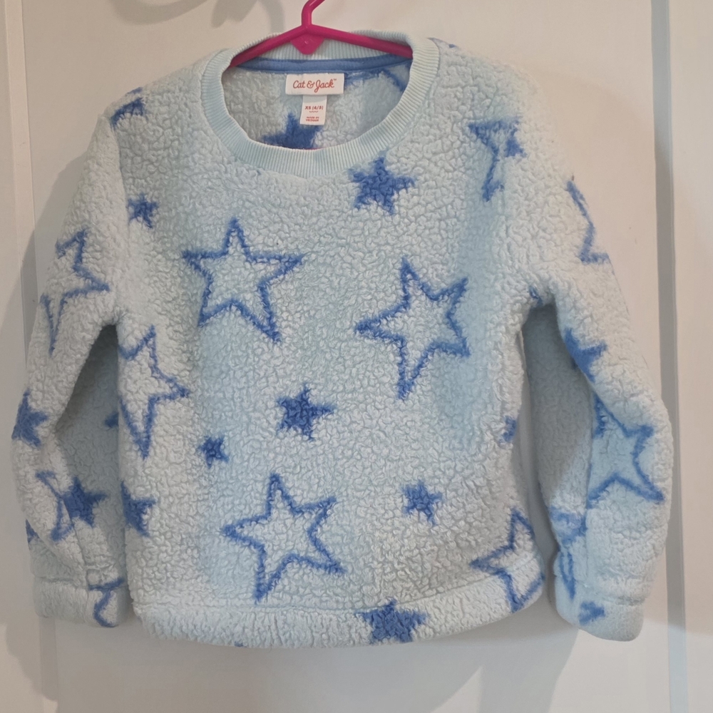 Cat & Jack Light Blue Star Sweatshirt